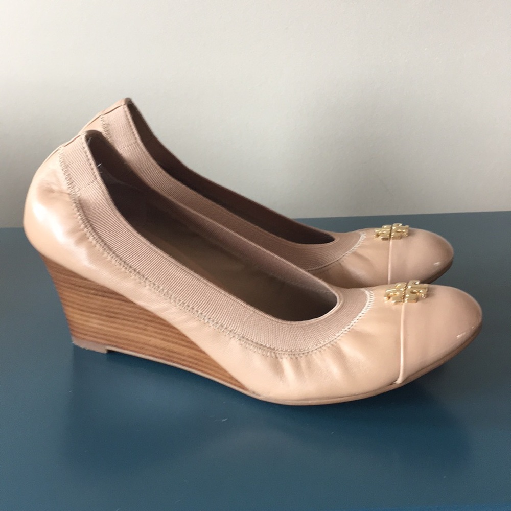 Tory Burch Women’s Jolie Leather Wedge Pump